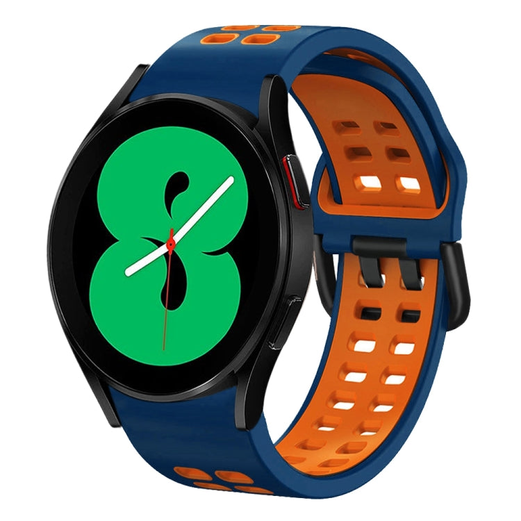 20mm Breathable Two-Color Silicone Watch Band, For Samsung Galaxy Watch 4 44mm