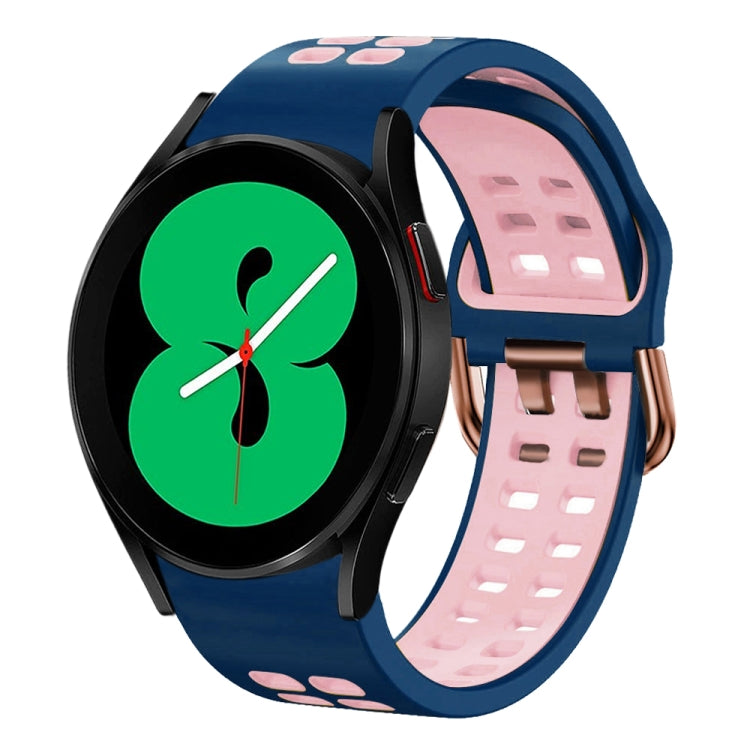 20mm Breathable Two-Color Silicone Watch Band, For Samsung Galaxy Watch 4 44mm