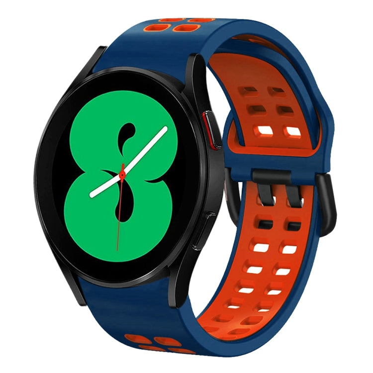 20mm Breathable Two-Color Silicone Watch Band, For Samsung Galaxy Watch 4 44mm