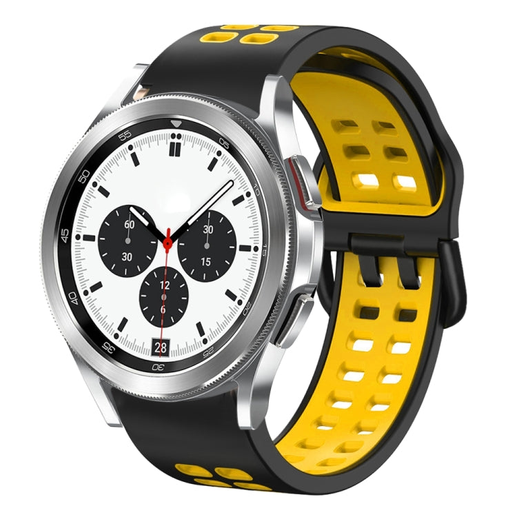 20mm Breathable Two-Color Silicone Watch Band, For Samsung Galaxy Watch 4 Classic 42mm
