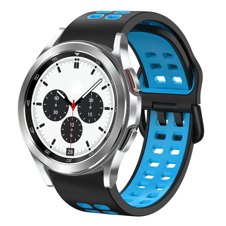 20mm Breathable Two-Color Silicone Watch Band, For Samsung Galaxy Watch 4 Classic 42mm