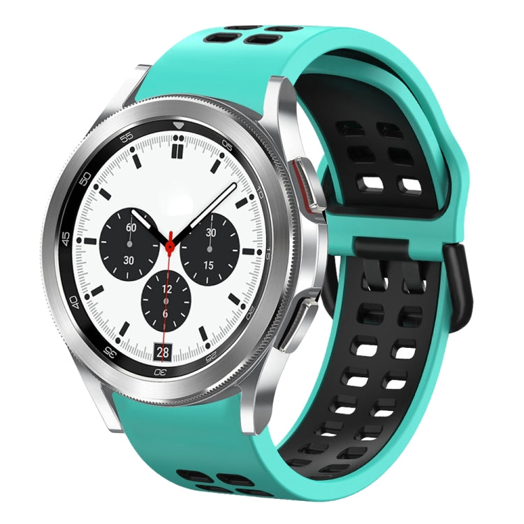 20mm Breathable Two-Color Silicone Watch Band, For Samsung Galaxy Watch 4 Classic 42mm