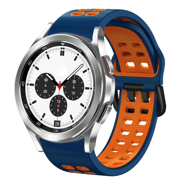 20mm Breathable Two-Color Silicone Watch Band, For Samsung Galaxy Watch 4 Classic 42mm