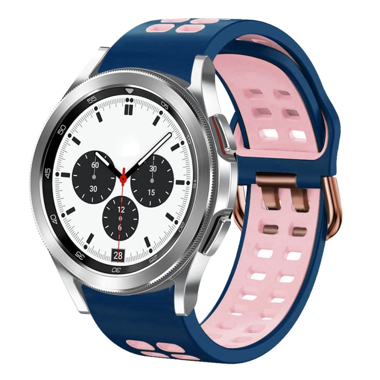 20mm Breathable Two-Color Silicone Watch Band, For Samsung Galaxy Watch 4 Classic 42mm