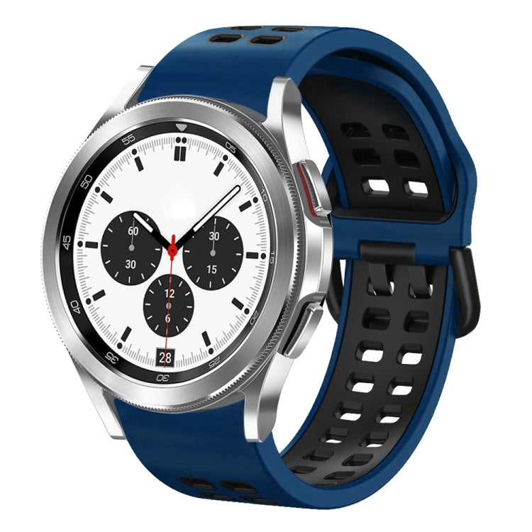 20mm Breathable Two-Color Silicone Watch Band, For Samsung Galaxy Watch 4 Classic 42mm