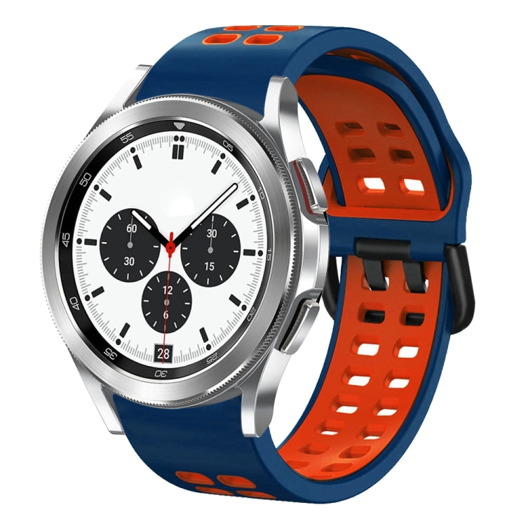 20mm Breathable Two-Color Silicone Watch Band, For Samsung Galaxy Watch 4 Classic 42mm