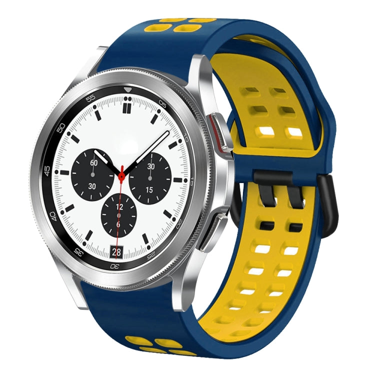 20mm Breathable Two-Color Silicone Watch Band, For Samsung Galaxy Watch 4 Classic 42mm