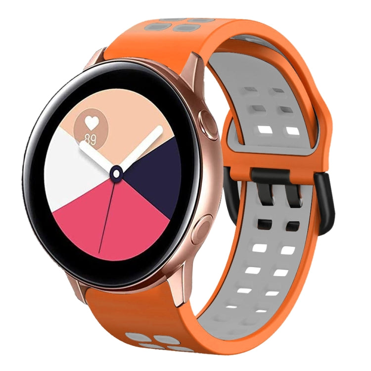 20mm Breathable Two-Color Silicone Watch Band, For Galaxy Watch Active 2