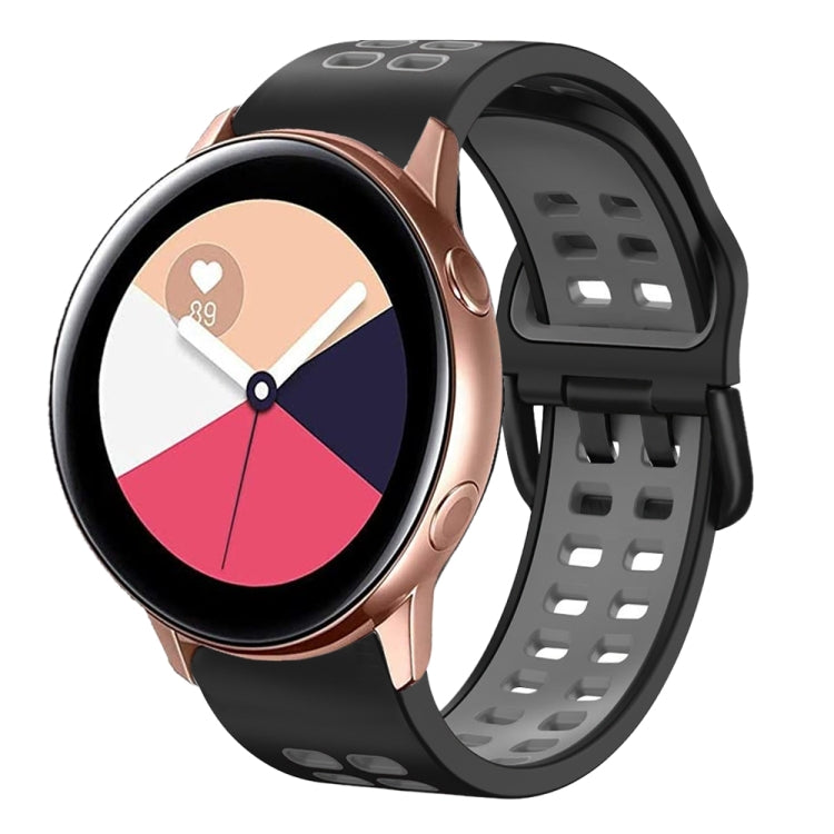 20mm Breathable Two-Color Silicone Watch Band, For Galaxy Watch Active 2