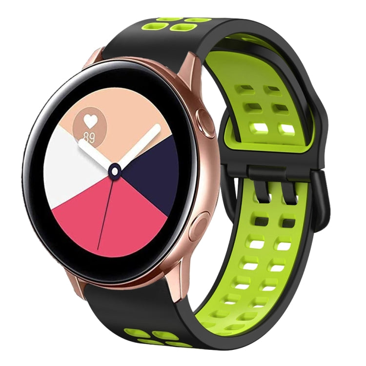 20mm Breathable Two-Color Silicone Watch Band, For Galaxy Watch Active 2