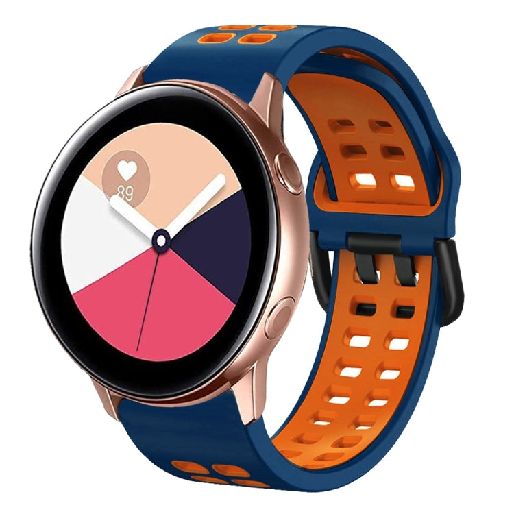20mm Breathable Two-Color Silicone Watch Band, For Galaxy Watch Active 2