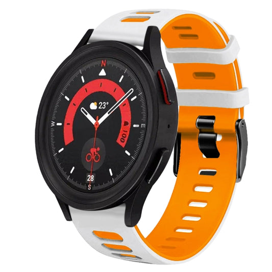 20mm Two-Color Silicone Watch Band, For Samsung Galaxy Watch 5  44mm