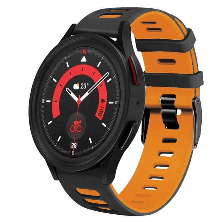 20mm Two-Color Silicone Watch Band, For Samsung Galaxy Watch 5  44mm