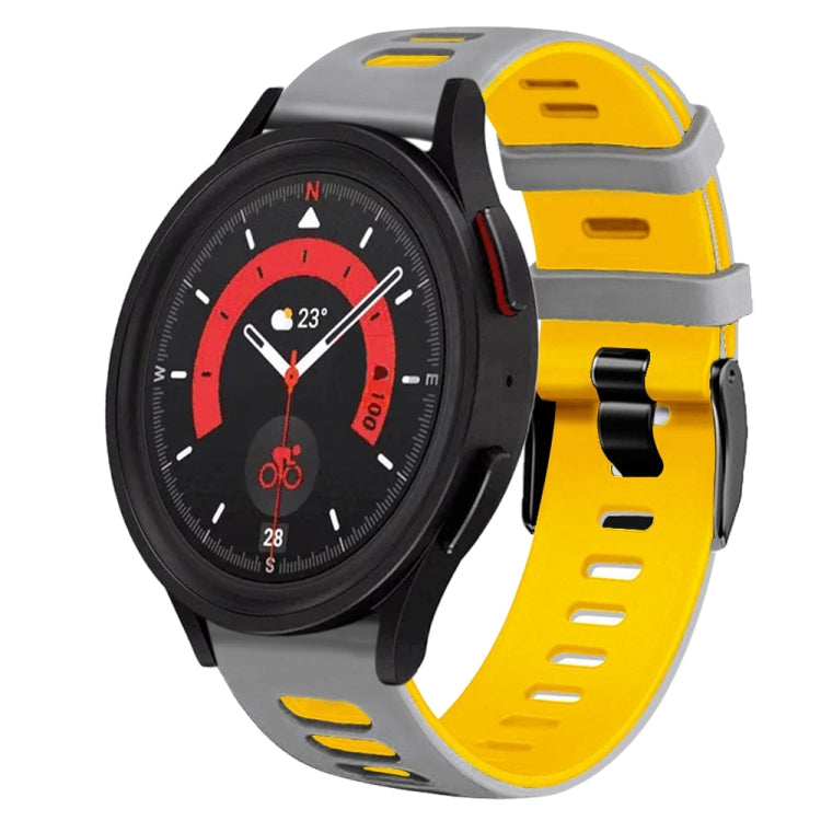 20mm Two-Color Silicone Watch Band, For Samsung Galaxy Watch 5  44mm
