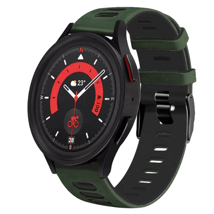20mm Two-Color Silicone Watch Band, For Samsung Galaxy Watch 5  44mm