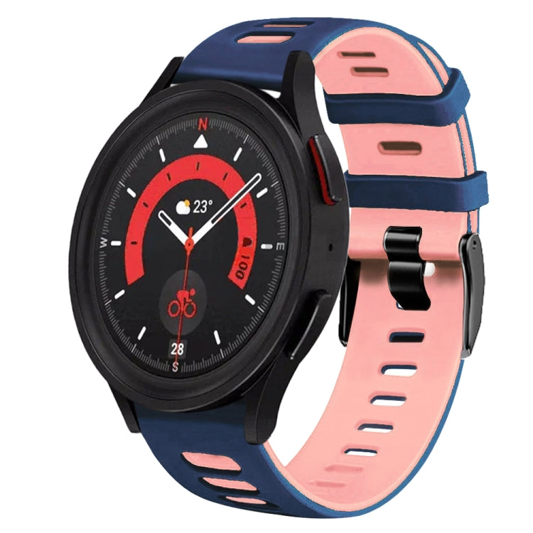 20mm Two-Color Silicone Watch Band, For Samsung Galaxy Watch 5  44mm