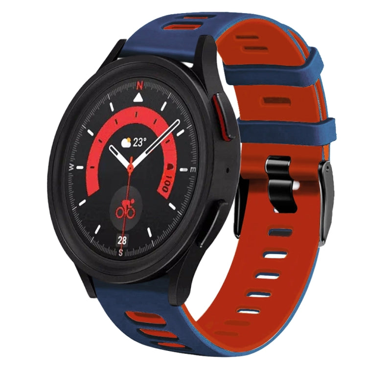 20mm Two-Color Silicone Watch Band, For Samsung Galaxy Watch 5  44mm