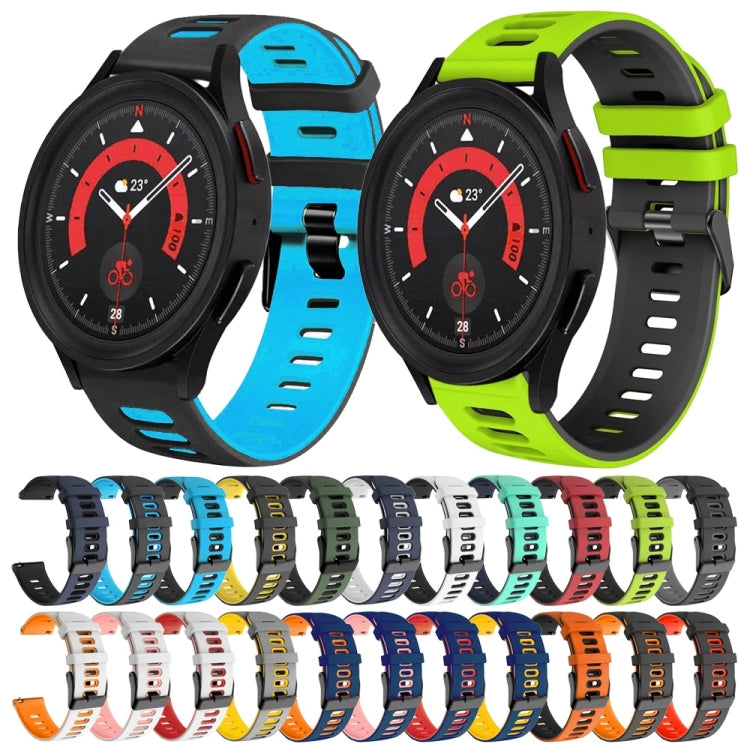 20mm Two-Color Silicone Watch Band, For Samsung Galaxy Watch 5  44mm