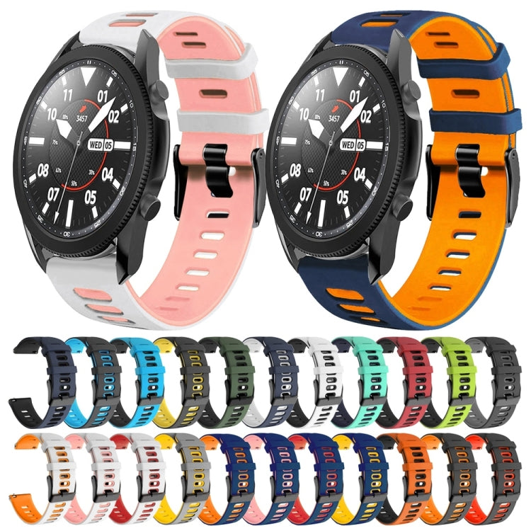 20mm Two-Color Silicone Watch Band, For Samsung Galaxy Watch 5 Pro  45mm