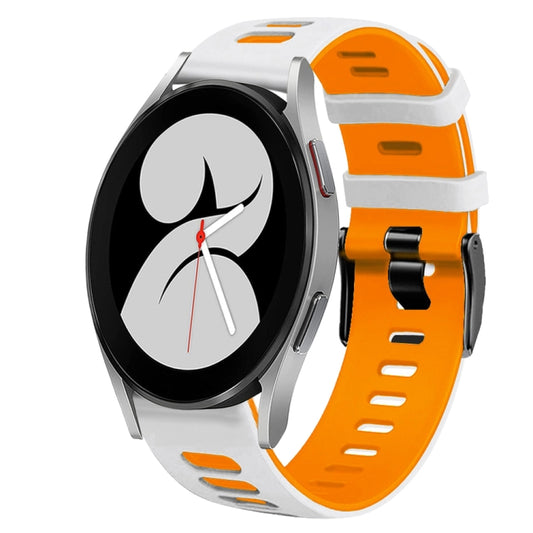 20mm Two-Color Silicone Watch Band, For Samsung Galaxy Watch 4 40mm