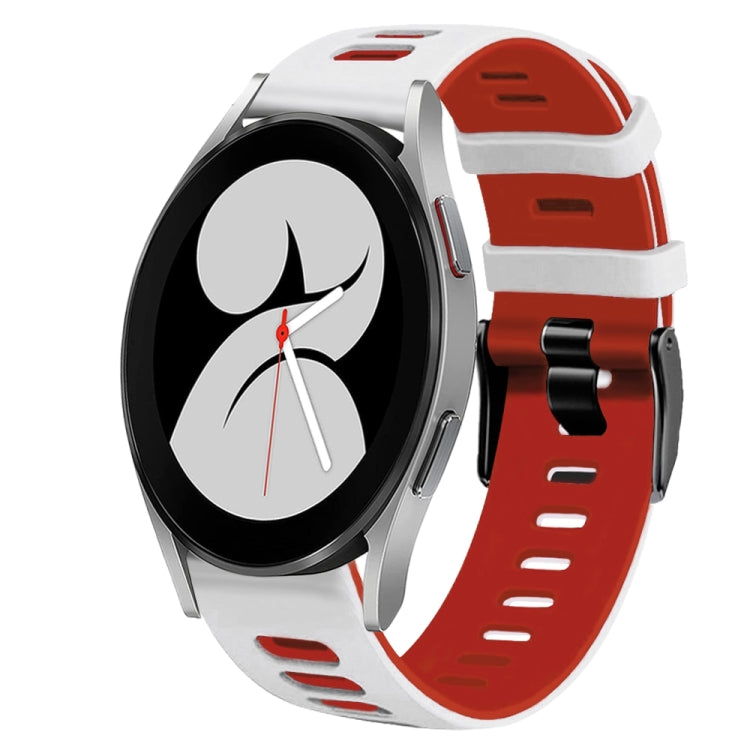 20mm Two-Color Silicone Watch Band, For Samsung Galaxy Watch 4 40mm