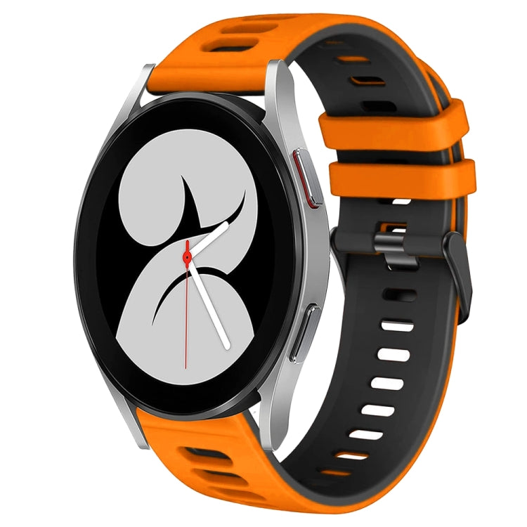 20mm Two-Color Silicone Watch Band, For Samsung Galaxy Watch 4 40mm