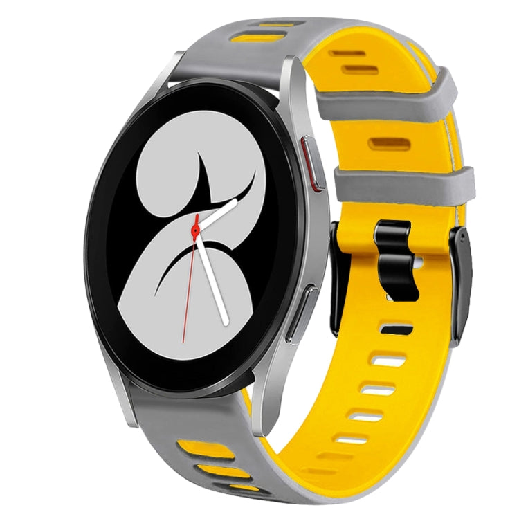 20mm Two-Color Silicone Watch Band, For Samsung Galaxy Watch 4 40mm