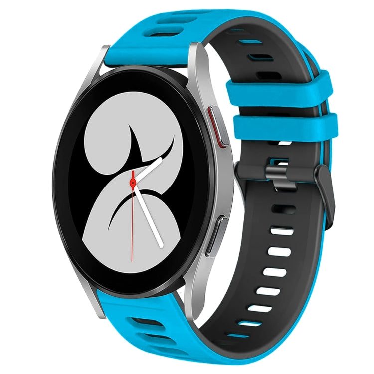 20mm Two-Color Silicone Watch Band, For Samsung Galaxy Watch 4 40mm