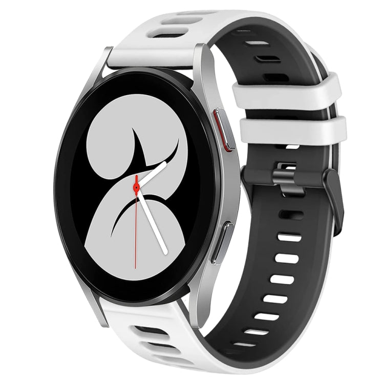 20mm Two-Color Silicone Watch Band, For Samsung Galaxy Watch 4 40mm