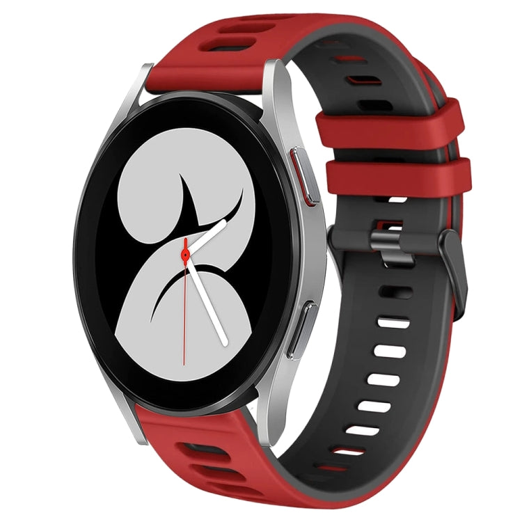 20mm Two-Color Silicone Watch Band, For Samsung Galaxy Watch 4 40mm