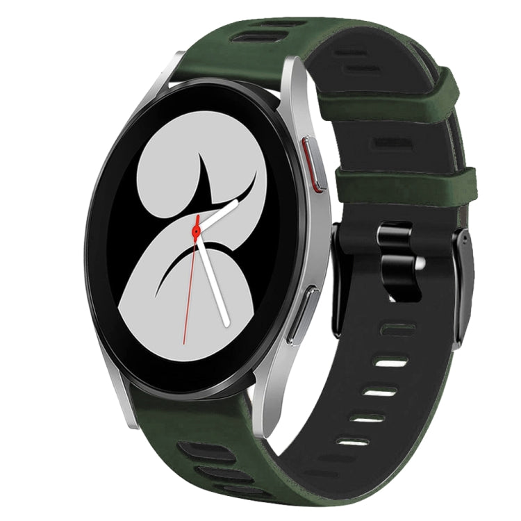 20mm Two-Color Silicone Watch Band, For Samsung Galaxy Watch 4 40mm