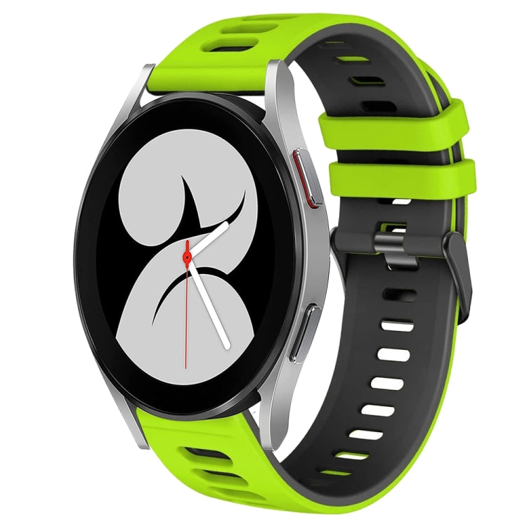 20mm Two-Color Silicone Watch Band, For Samsung Galaxy Watch 4 40mm