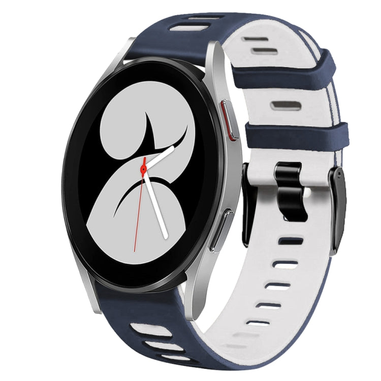 20mm Two-Color Silicone Watch Band, For Samsung Galaxy Watch 4 40mm