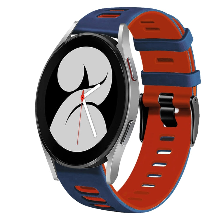 20mm Two-Color Silicone Watch Band, For Samsung Galaxy Watch 4 40mm