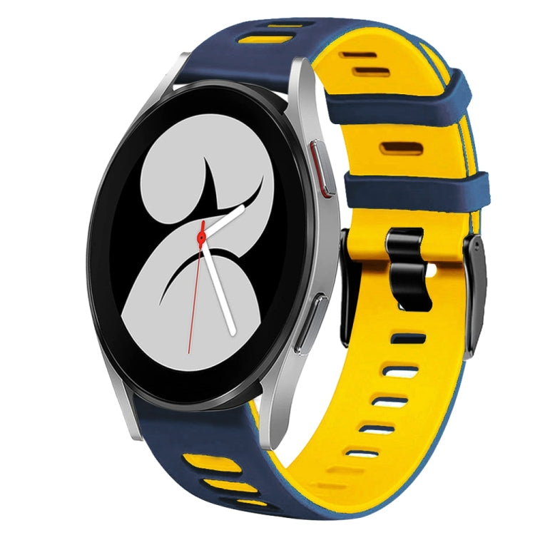 20mm Two-Color Silicone Watch Band, For Samsung Galaxy Watch 4 40mm