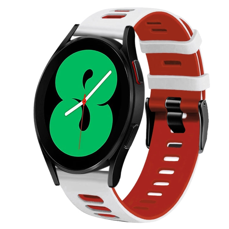 20mm Two-Color Silicone Watch Band, For Samsung Galaxy Watch 4 44mm