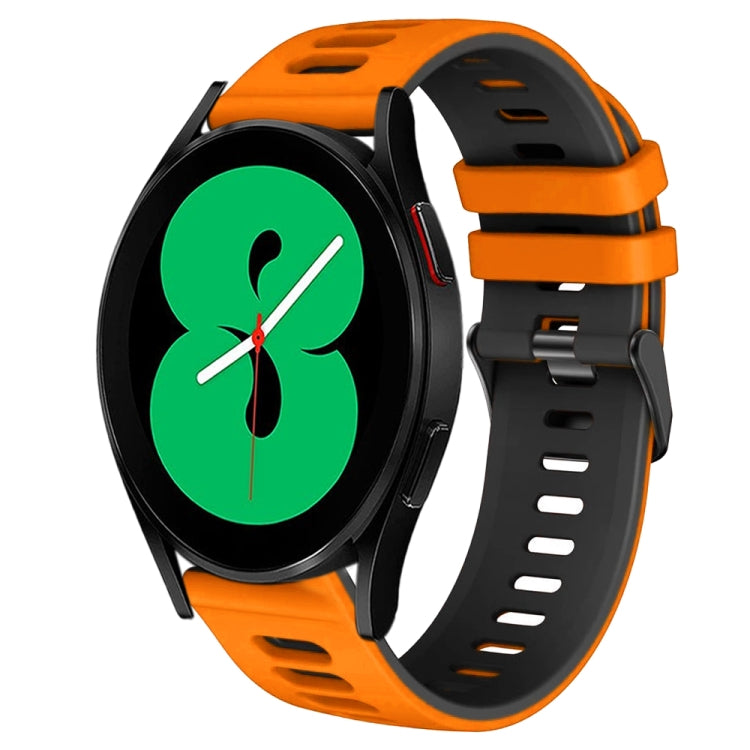 20mm Two-Color Silicone Watch Band, For Samsung Galaxy Watch 4 44mm