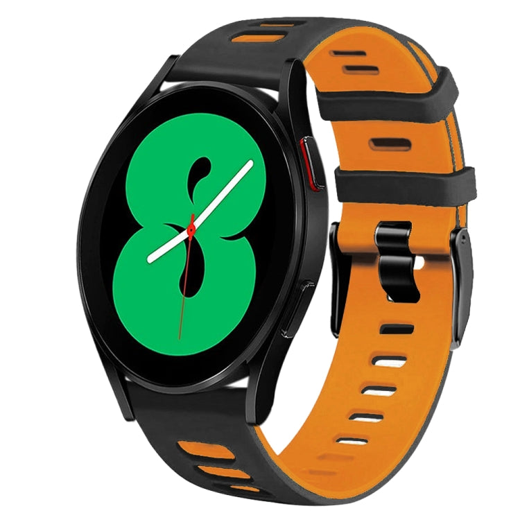 20mm Two-Color Silicone Watch Band, For Samsung Galaxy Watch 4 44mm