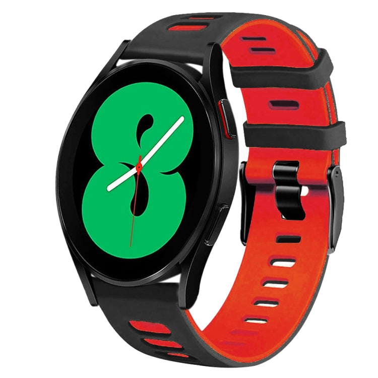 20mm Two-Color Silicone Watch Band, For Samsung Galaxy Watch 4 44mm