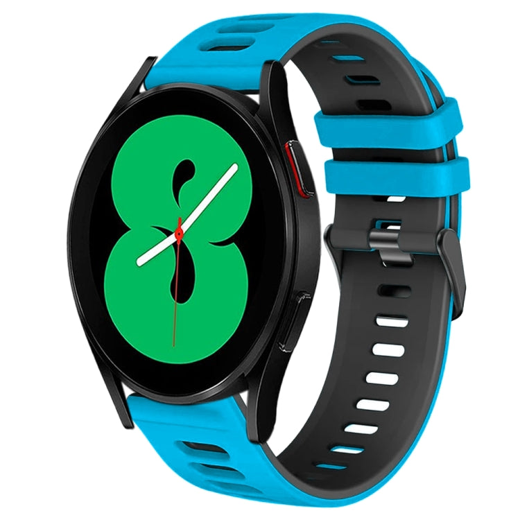 20mm Two-Color Silicone Watch Band, For Samsung Galaxy Watch 4 44mm