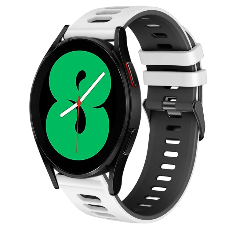 20mm Two-Color Silicone Watch Band, For Samsung Galaxy Watch 4 44mm