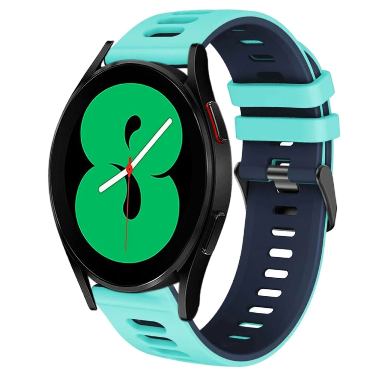 20mm Two-Color Silicone Watch Band, For Samsung Galaxy Watch 4 44mm