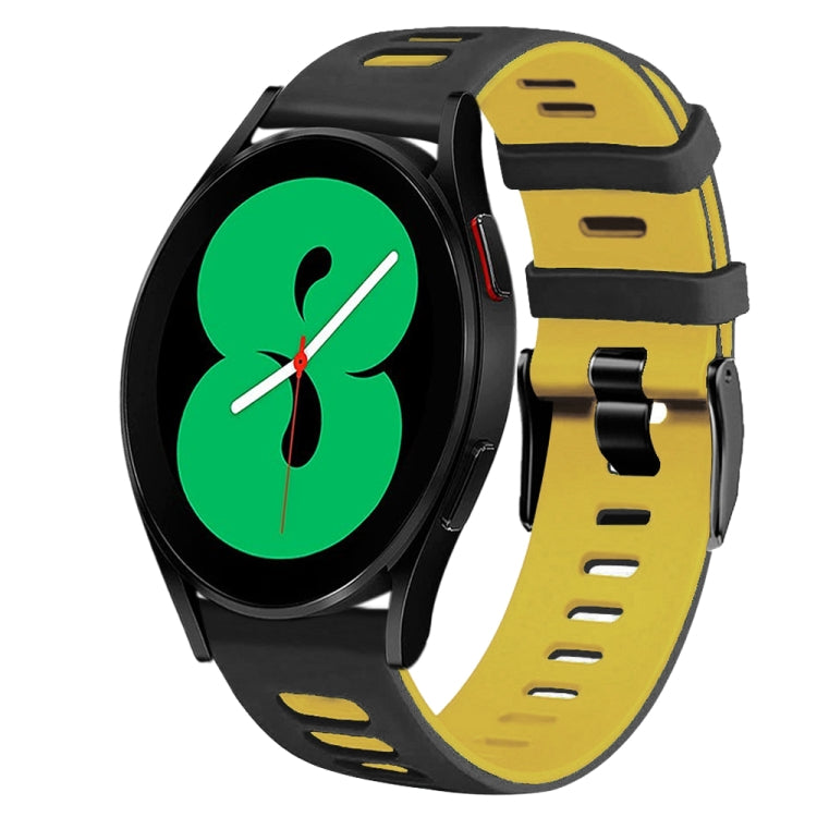 20mm Two-Color Silicone Watch Band, For Samsung Galaxy Watch 4 44mm