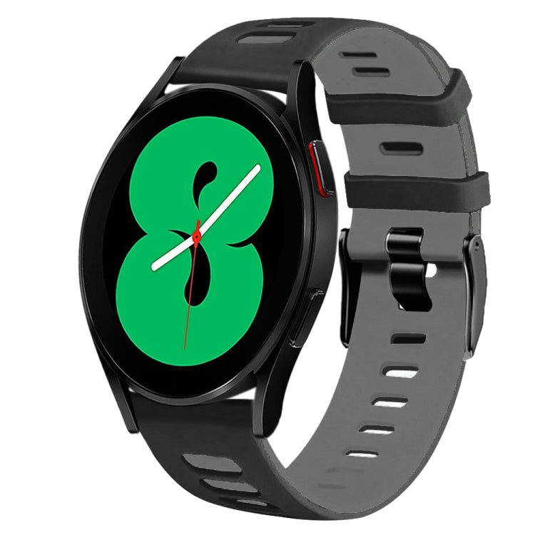 20mm Two-Color Silicone Watch Band, For Samsung Galaxy Watch 4 44mm