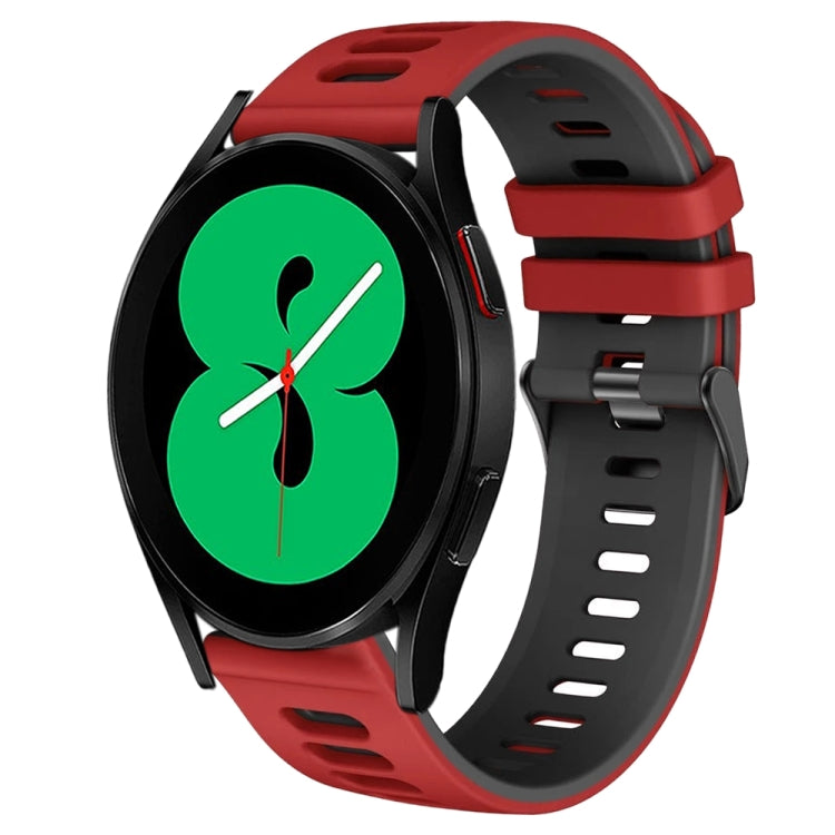20mm Two-Color Silicone Watch Band, For Samsung Galaxy Watch 4 44mm