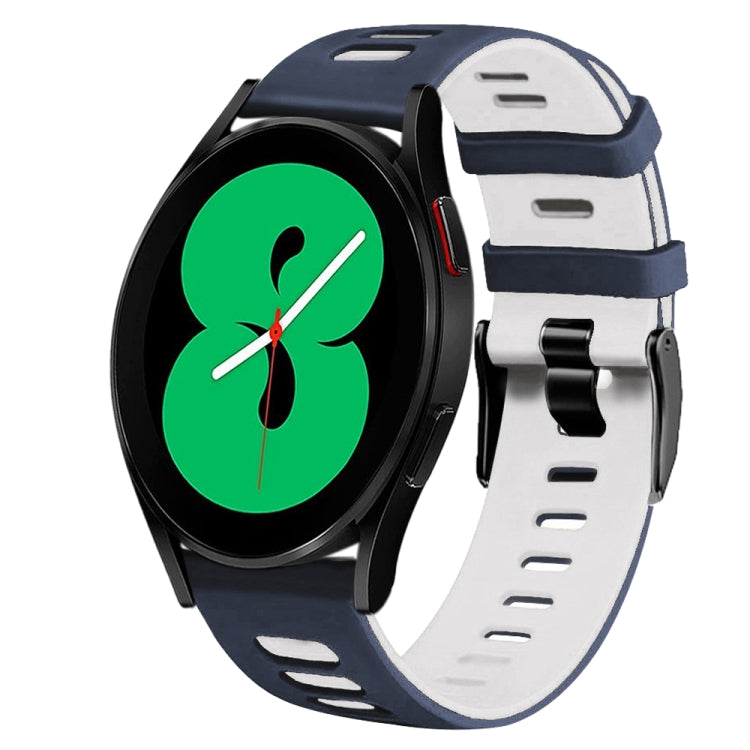 20mm Two-Color Silicone Watch Band, For Samsung Galaxy Watch 4 44mm