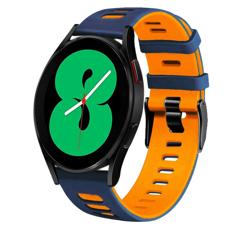 20mm Two-Color Silicone Watch Band, For Samsung Galaxy Watch 4 44mm