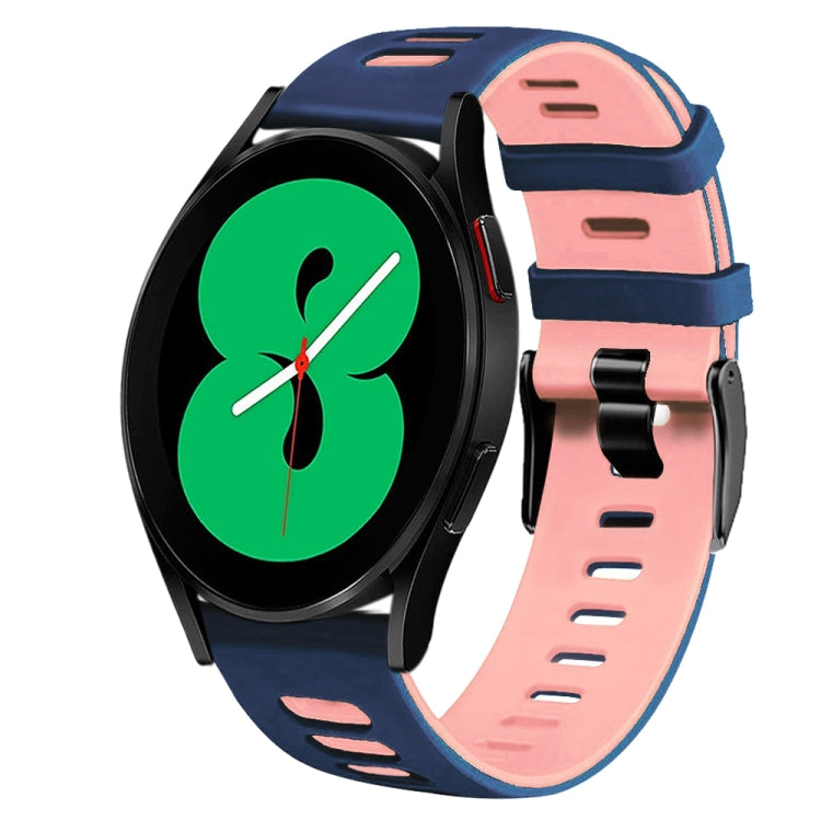 20mm Two-Color Silicone Watch Band, For Samsung Galaxy Watch 4 44mm