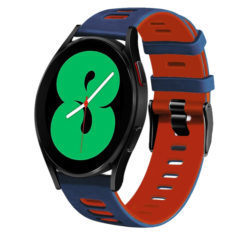 20mm Two-Color Silicone Watch Band, For Samsung Galaxy Watch 4 44mm