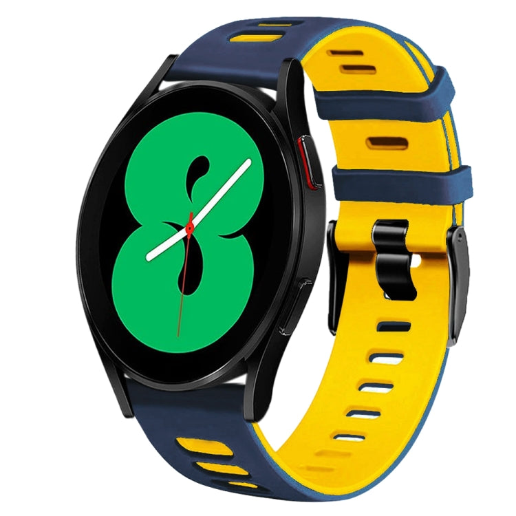 20mm Two-Color Silicone Watch Band, For Samsung Galaxy Watch 4 44mm
